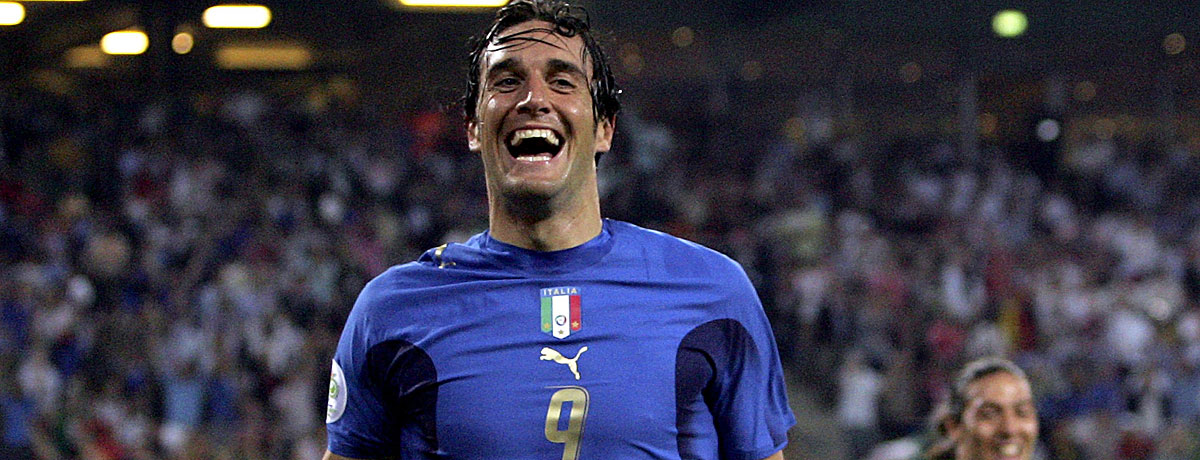 Luca Toni in der italienischen Nationalmannschaft.